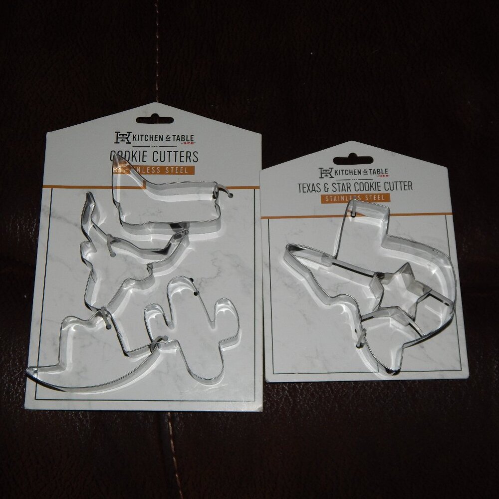 NEW Western Cookie Cutter Set Texas & Star Longhorn Cowboy Hat Boot Cactus